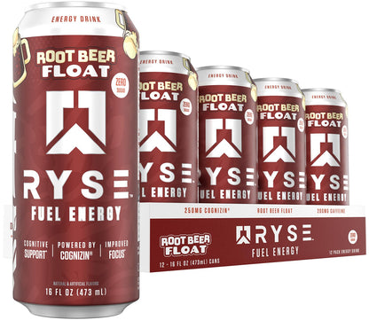RYSE Fuel Energy Drink - Variety Pack - Sugar Free, Gluten Free & Vegan - 200mg Natural Caffeine, Taurine & Choline for Focus & Energy - No Artificial Colors - 16 fl oz Cans (12-Pack)