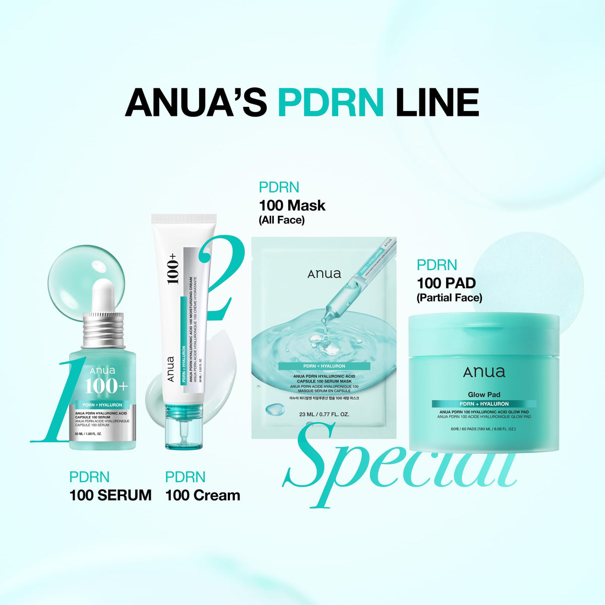 Anua PDRN Hyaluronic Acid Capsule 100 Serum Mask, 10ea ANUA