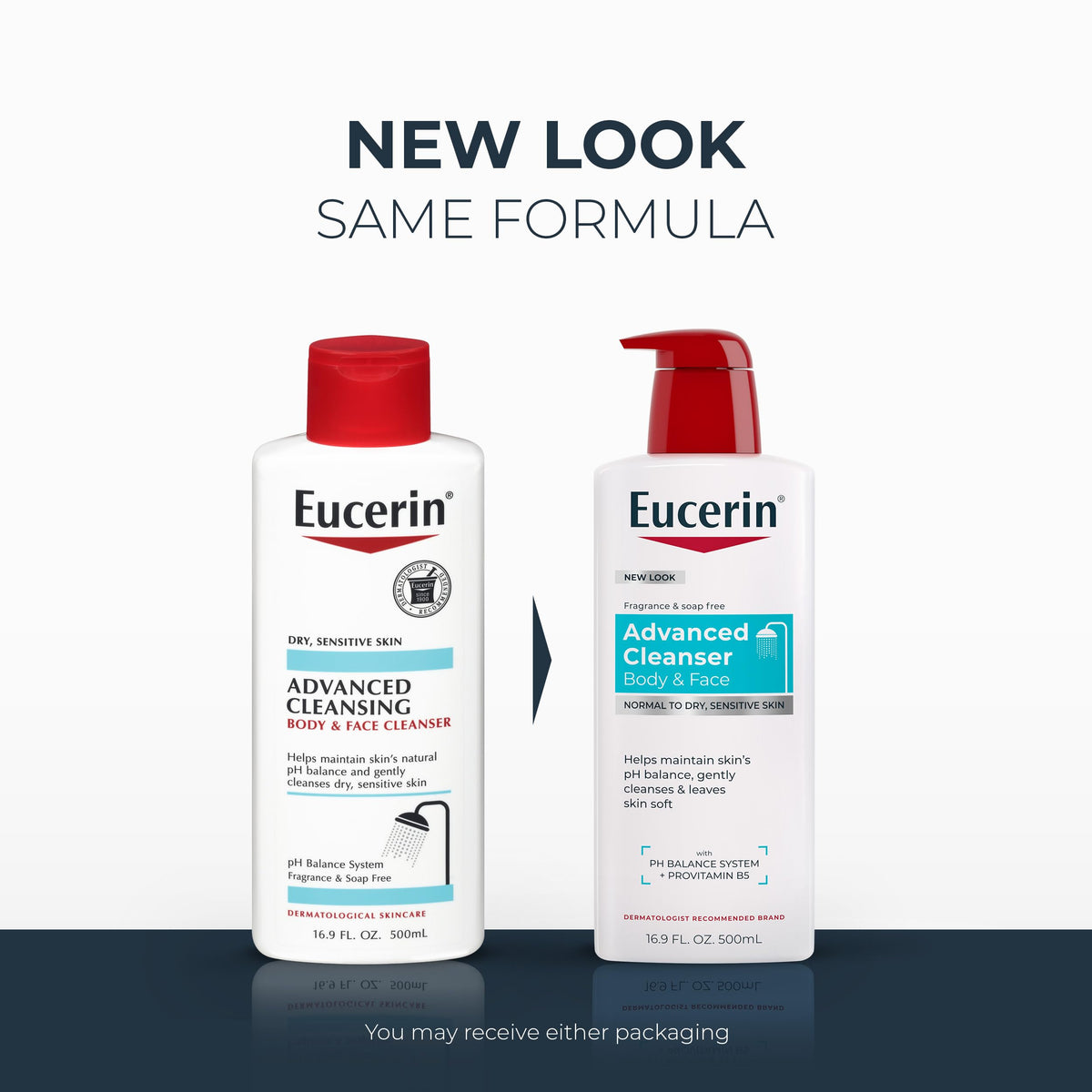 Eucerin Advanced Repair Body and Face Cleanser, 16.9 FL OZ Eucerin