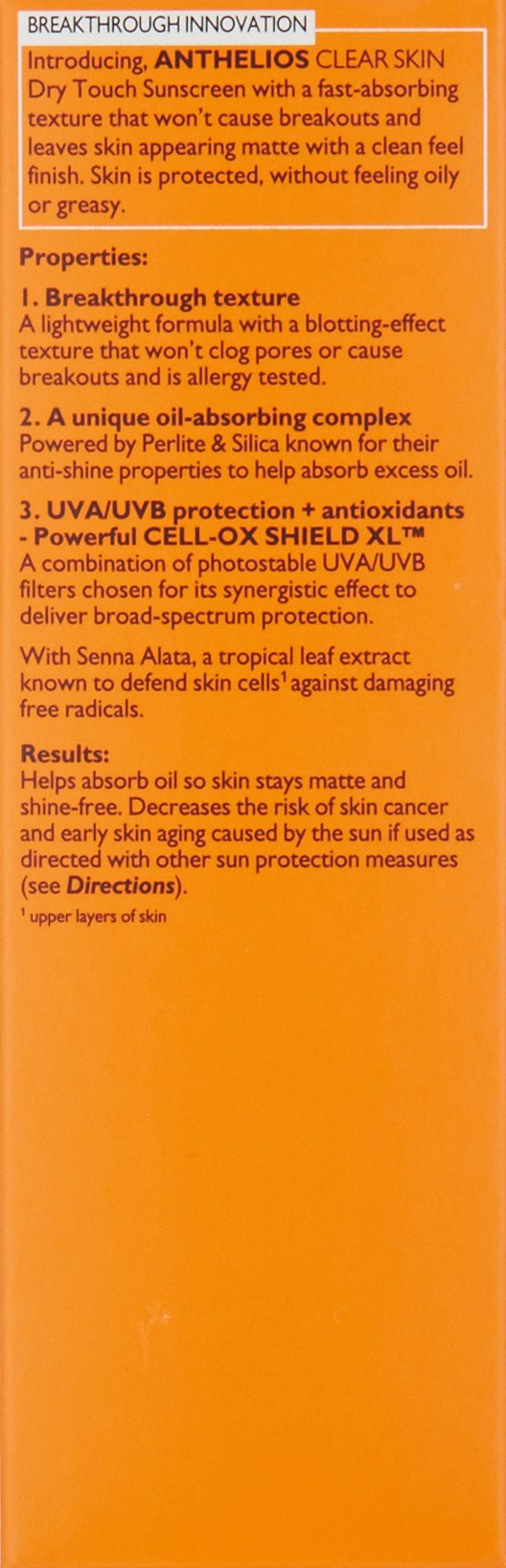 La Roche-Posay Anthelios Clear Skin Oil Free Face Sunscreen, SPF 60 1.7oz La Roche-Posay