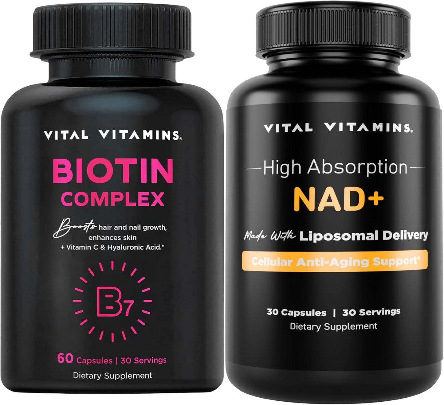 Vital Vitamins Biotin Complex Capsules + NAD+ Supplement Gsupps Australia