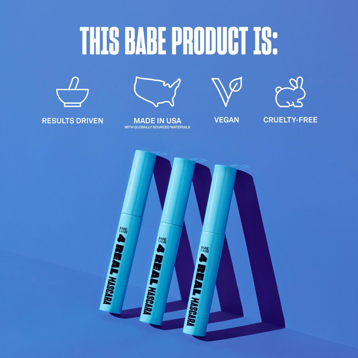 Babe Original 4 Real Mascara for Volume, Length & Lift, Black BABE ORIGINAL
