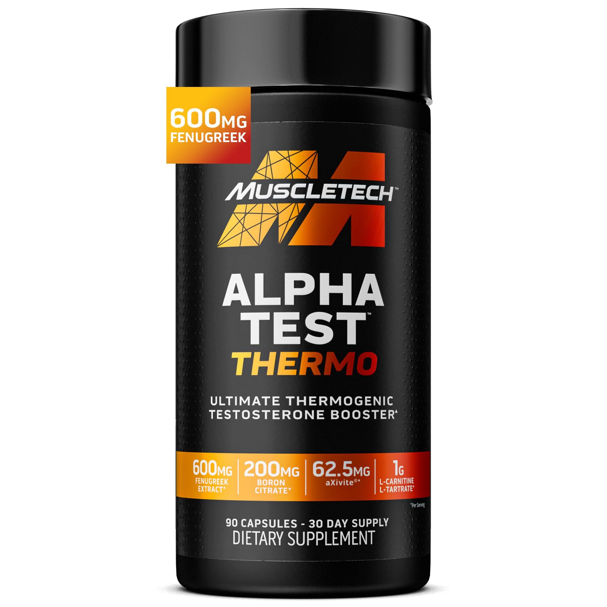MuscleTech Thermogenic Booster for Men, AlphaTest Thermo - T-Boost Mens Supplement with Tribulus Terrestris - Male Gym Workout Supplements for Muscle Growth MuscleTech buy australia supplements
