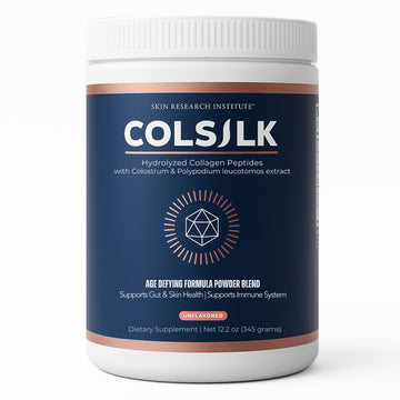 SRILabs ColSilk Unflavored Hydrolyzed Collagen Powder with Colostrum and Polypodium - Skin, Hair, Nails, Gut Health and Joint Support - One Scoop Daily | 1 Month Supply Skin Research Institute buy australia supplements