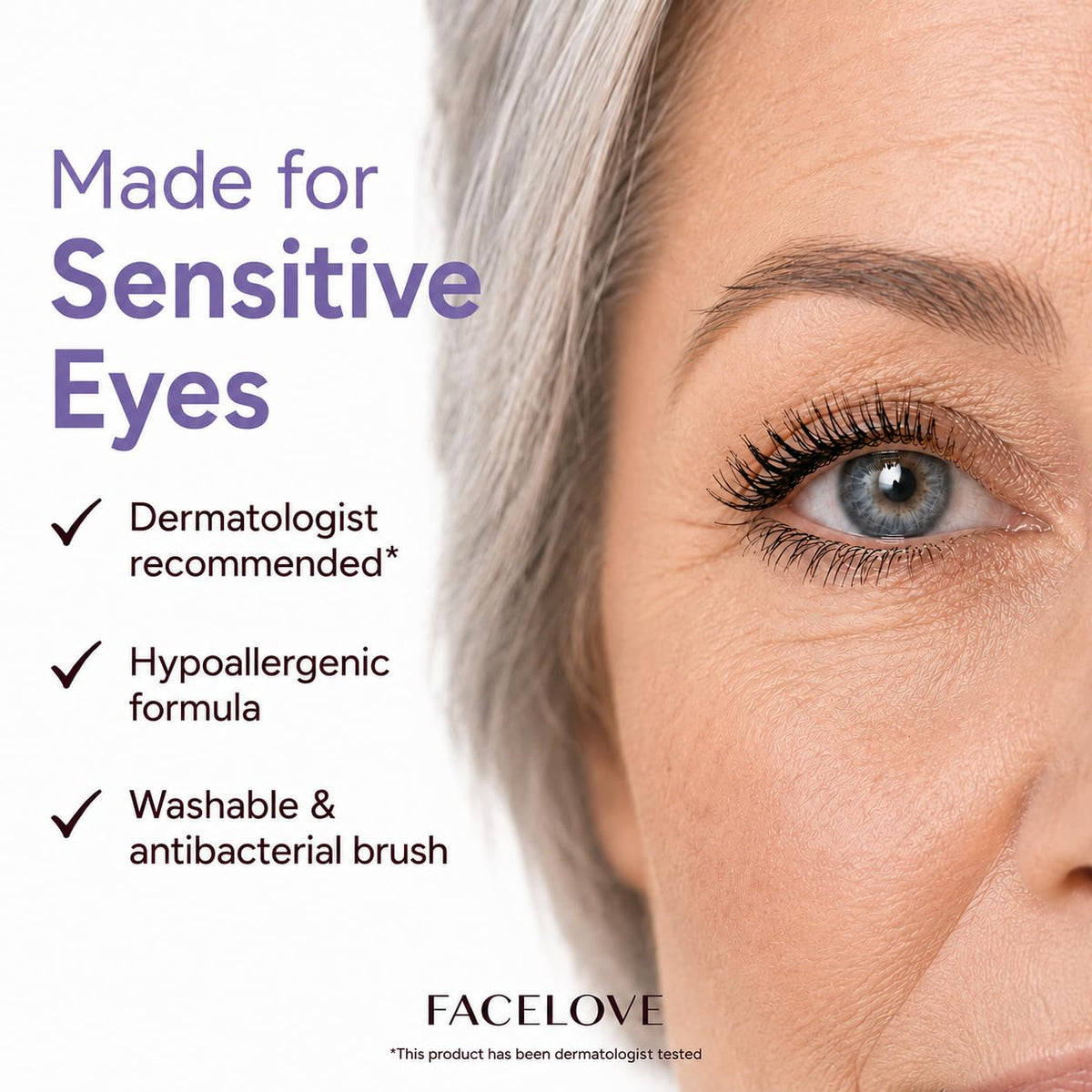 Facelove EVERLOVE Tubing Mascara for Mature Women, Volume & Length FACELOVE