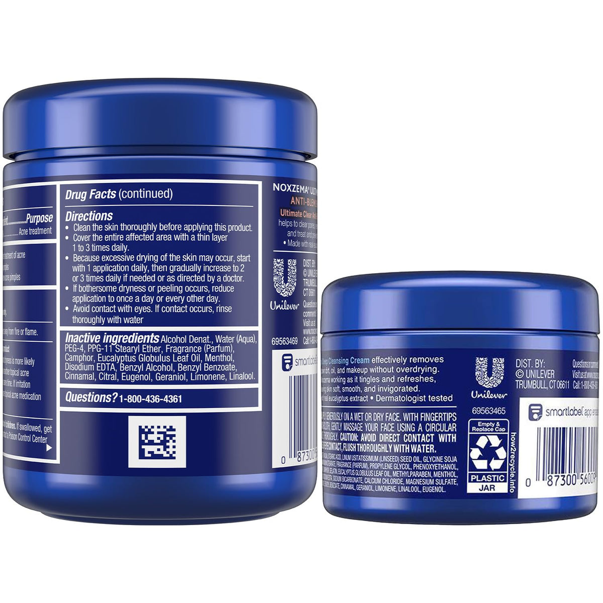 Noxzema Travel-Friendly Face Cleanser + Ultimate Clear Anti-Blemish Pads Noxzema