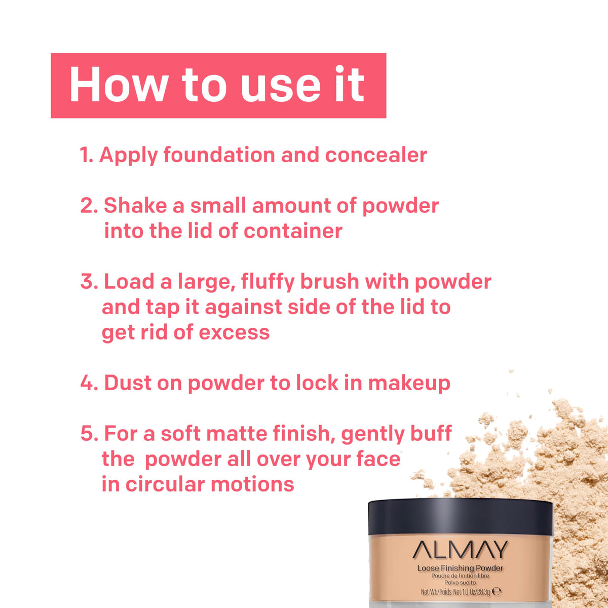 Almay Loose Setting Powder, 200 Light/Medium, 1 oz Almay