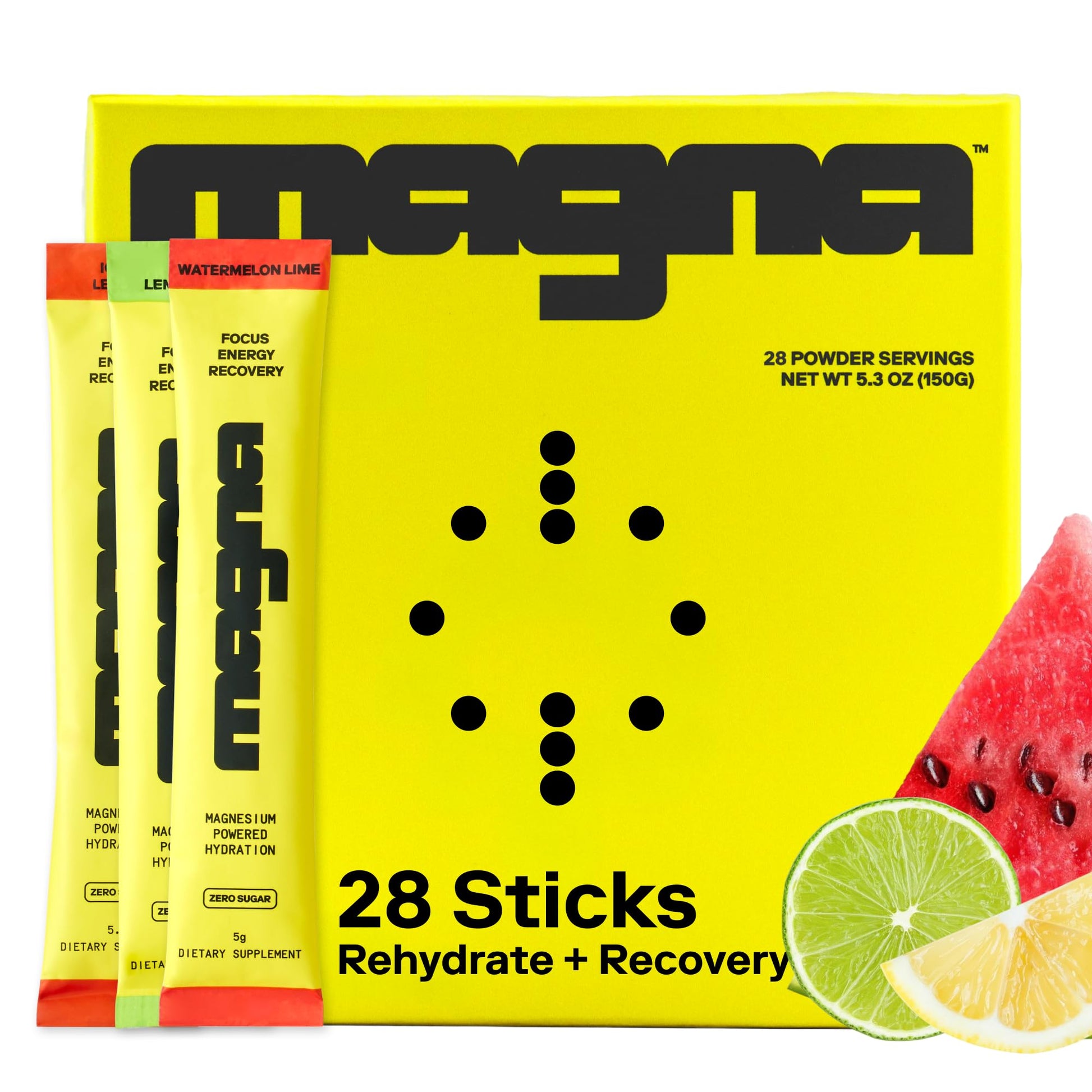 MAGNA Electrolytes Powder Drink Mix for Hydration, Energy & Focus Support with Magnesium L Threonate (28 Servings, Variety) Magna buy australia supplements