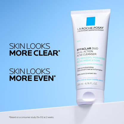 La Roche-Posay Effaclar Dual Acne Face Wash With 4% Benzoyl Peroxide & LHA Exfoliant La Roche-Posay