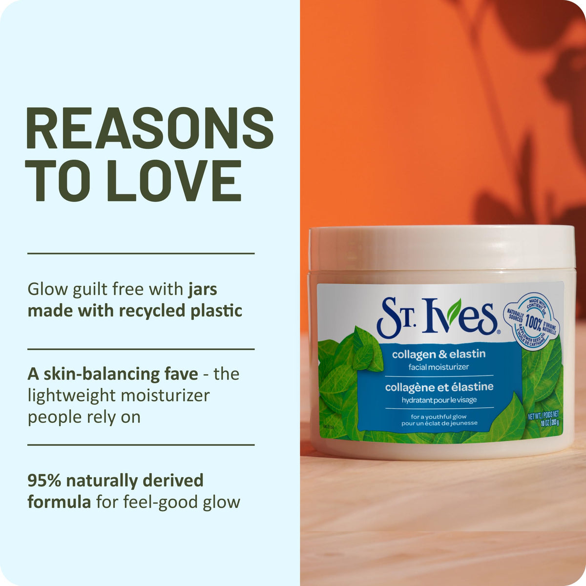 St. Ives Collagen Elastin Face Moisturizer for Dry Skin, Paraben free and Non Comedogenic, 10 oz St. Ives