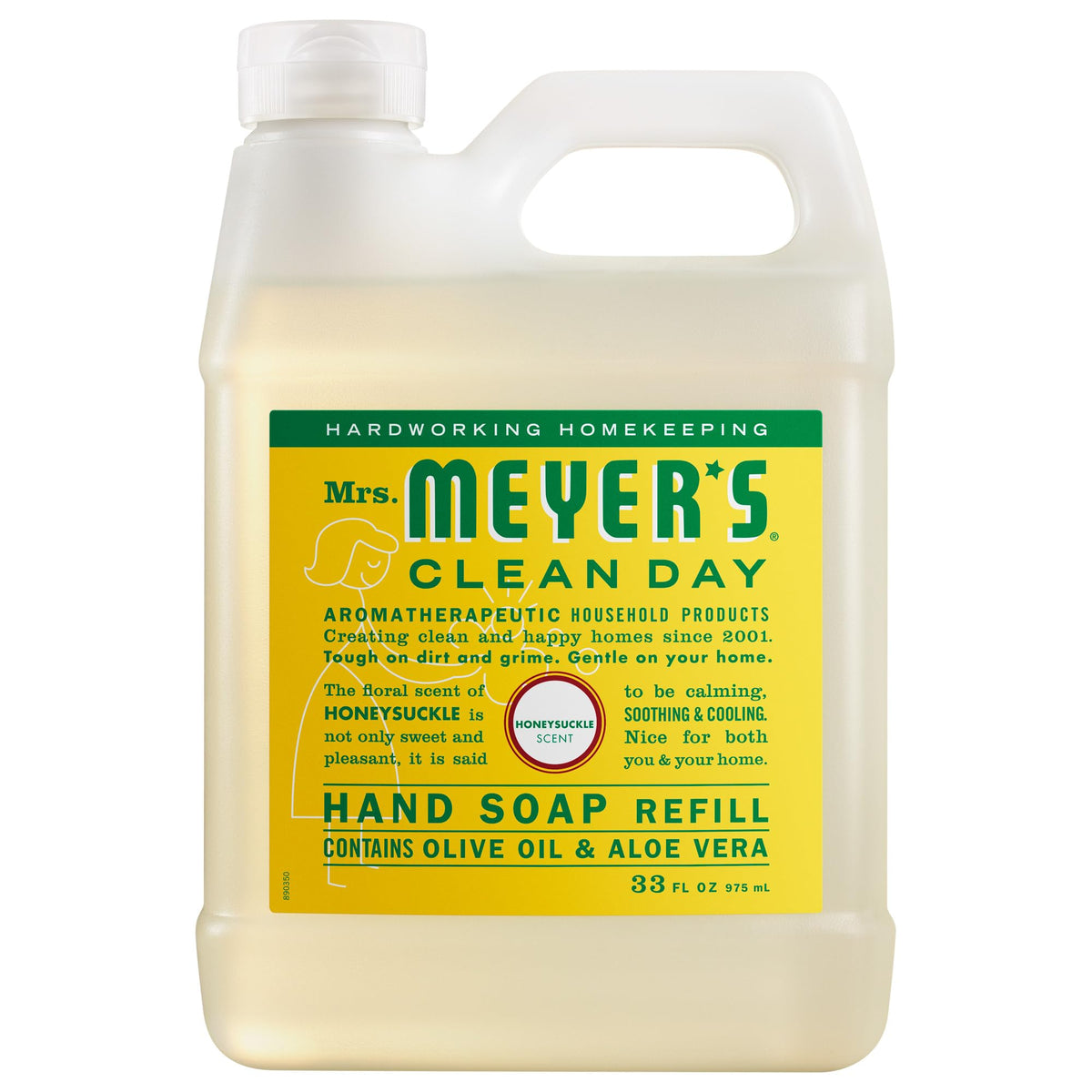Mrs. Meyer's Clean Day Liquid Hand Soap Refill, Honeysuckle, 33 Oz Mrs. MEYER'S