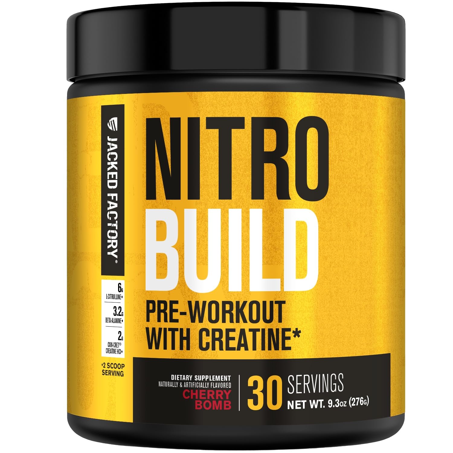 Jacked Factory Nitrosurge Build Pre Workout with Creatine for Muscle Building - Con Cret Creatine Powder & elevATP for Intense Energy, Powerful Pump Jacked Factory buy australia supplements