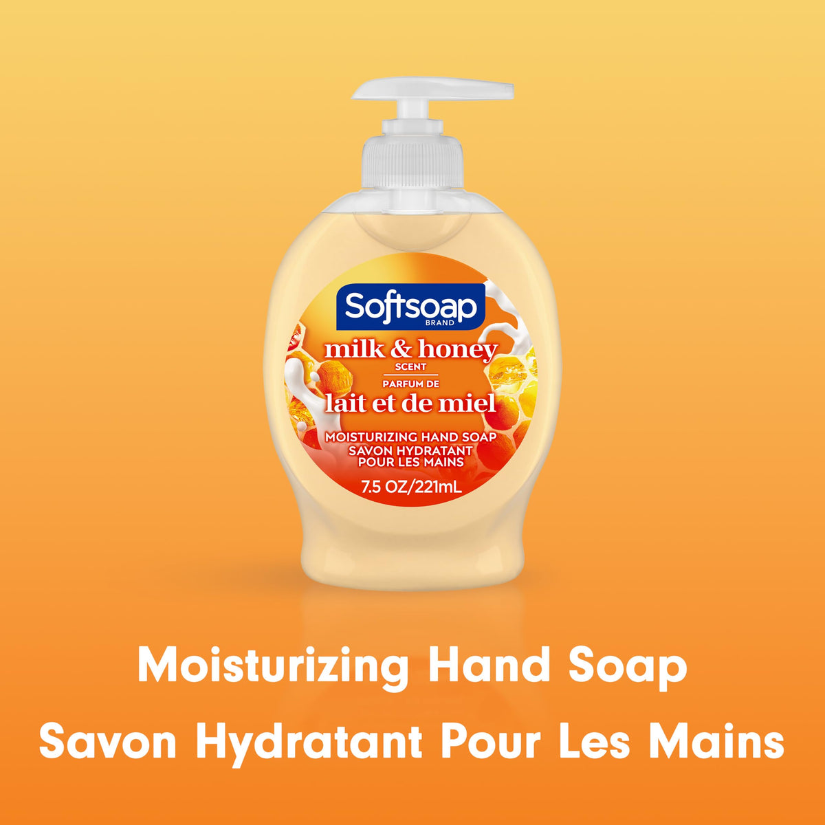 Softsoap Moisturizing Liquid Hand Soap, Milk and Honey, 7.5 Fluid Ounce, Pack of 6 (Package may vary) Softsoap