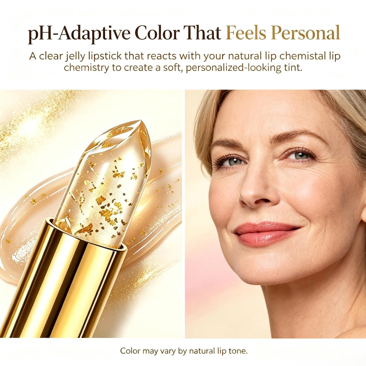 2 Pack pH Color Changing Lipstick for Women, Clear Lipstick YYURAURB