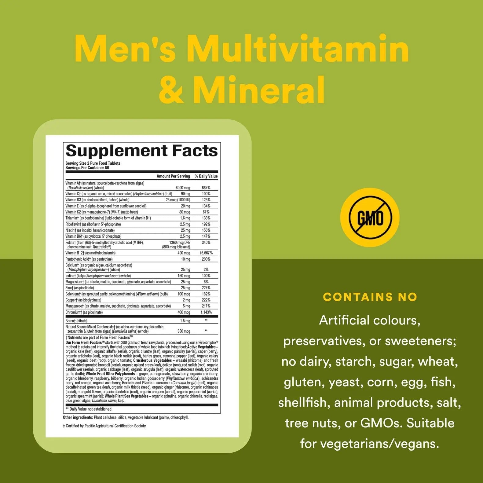 Natural Factors Whole Earth & Sea Men's Multivitamin s& Mineral, 1 Serving Contains Nutrition Equivalent to ½ lb of Veggies, 120 Tablets Natural Factors buy australia supplements