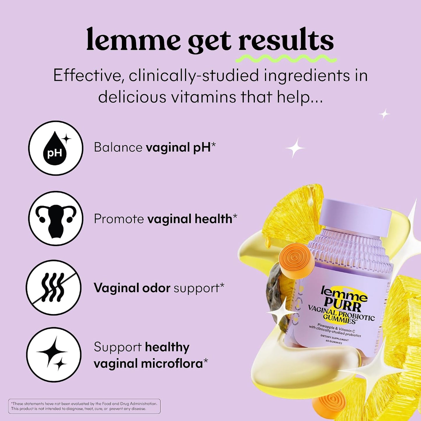 Lemme Sleep & Purr Bundle - Sleep Gummies, a Drug-Free Nighttime Aid & Purr Vaginal Probiotic Gummies for Women - Gluten Free, Gelatin Free, Non-GMO - 60 Count Each