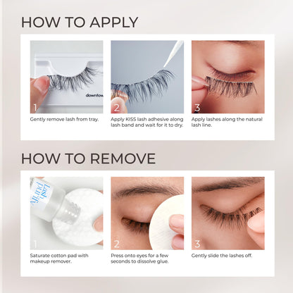 Kiss MLBB False Eyelashes, My Lash But Better, So Real, 1 Pair, 12mm, Lightweight, Stylish, Everyday Wear Strip Lashes, Superfine Band Technology, Reusable Eyelashes Natural Look KISS