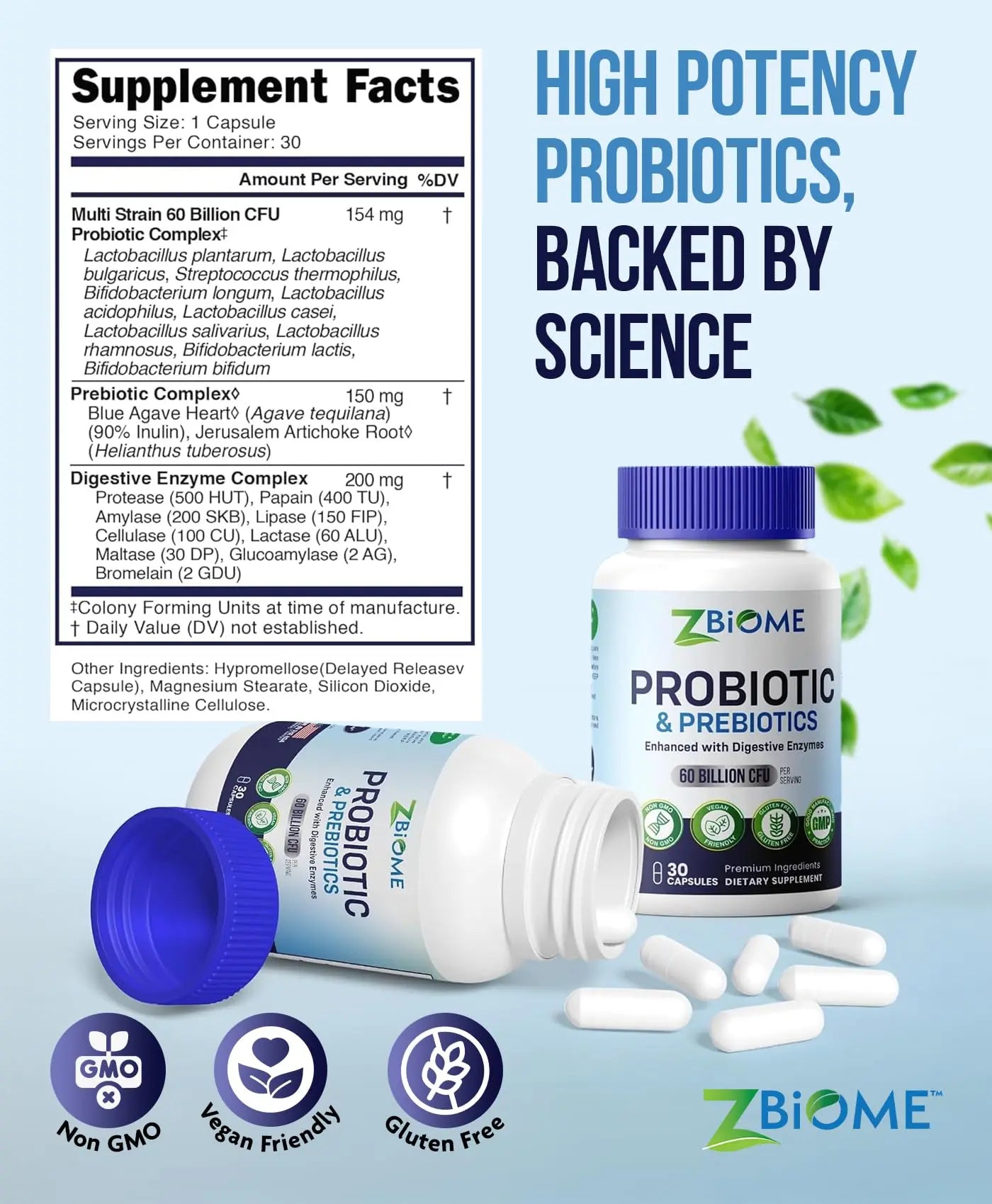 Prebiotics and Probiotics for Men & Women – 60 Billion CFU with 10 Strains – Pre and Probiotics with Acidophilus for Immune, Gut Health, Digestive Support, Constipation,Diarrhea, Gas & Bloating -30ct ZBIOME buy australia supplements