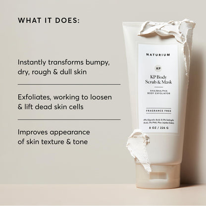 Naturium KP Body Scrub & Mask, AHA, BHA, PHA Exfoliants, 8 fl oz Naturium