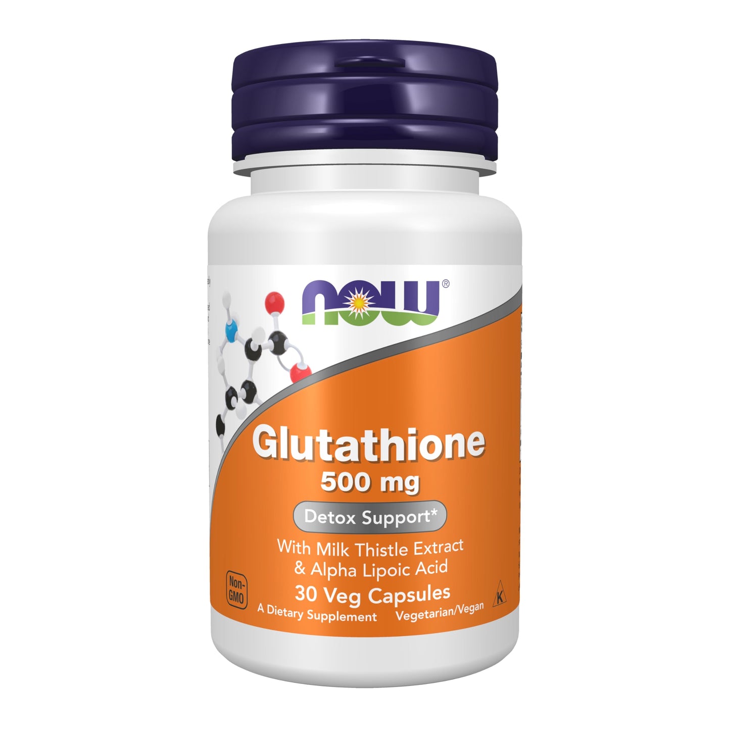 NOW Foods Supplements, Glutathione 500 mg, With Milk Thistle Extract & Alpha Lipoic Acid, Free Radical Neutralizer*, 60 Veg Capsules Gsupps Australia
