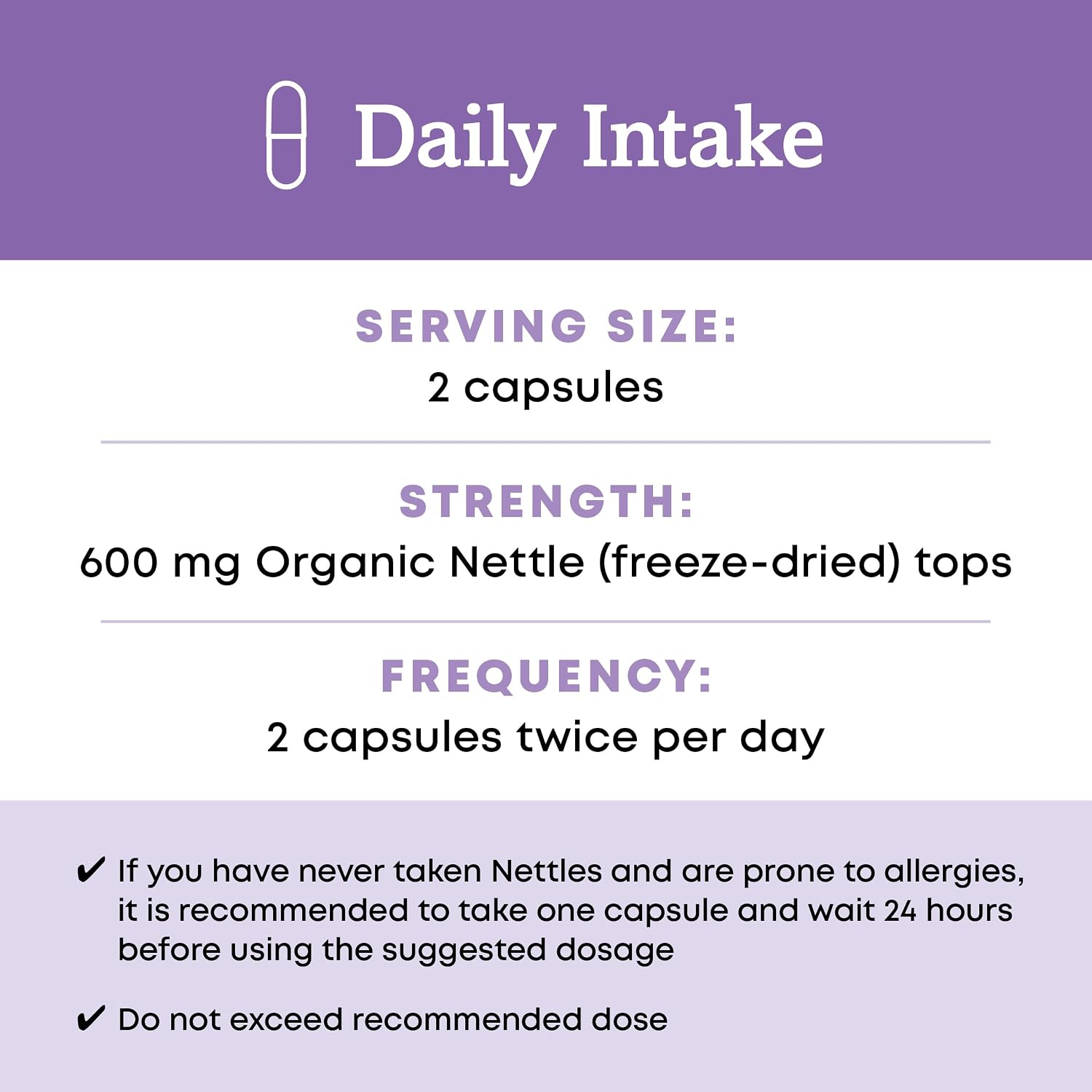 Oregon's Wild Harvest Certified Organic Nettle Capsules with Stinging Hairs, Allergy Supplement, 600 mg, 90 Capsules, Color value Gsupps Australia