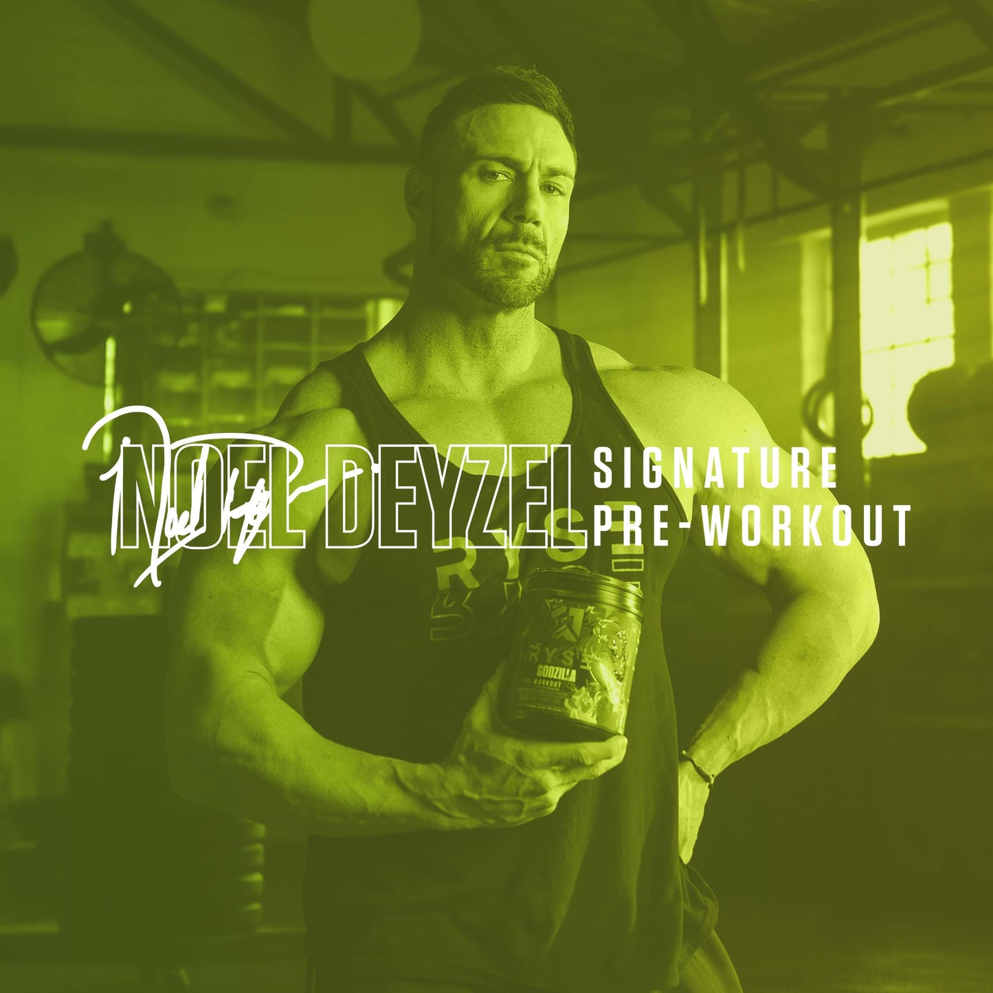 RYSE Godzilla X Noel Deyzel Pre Workout Powder - Monsterberry Lime - 400mg Caffeine, High Stim Pre-Workout for Men & Women with Citrulline & Beta Alanine - Energy, Pump & Focus - 20/40 Servings