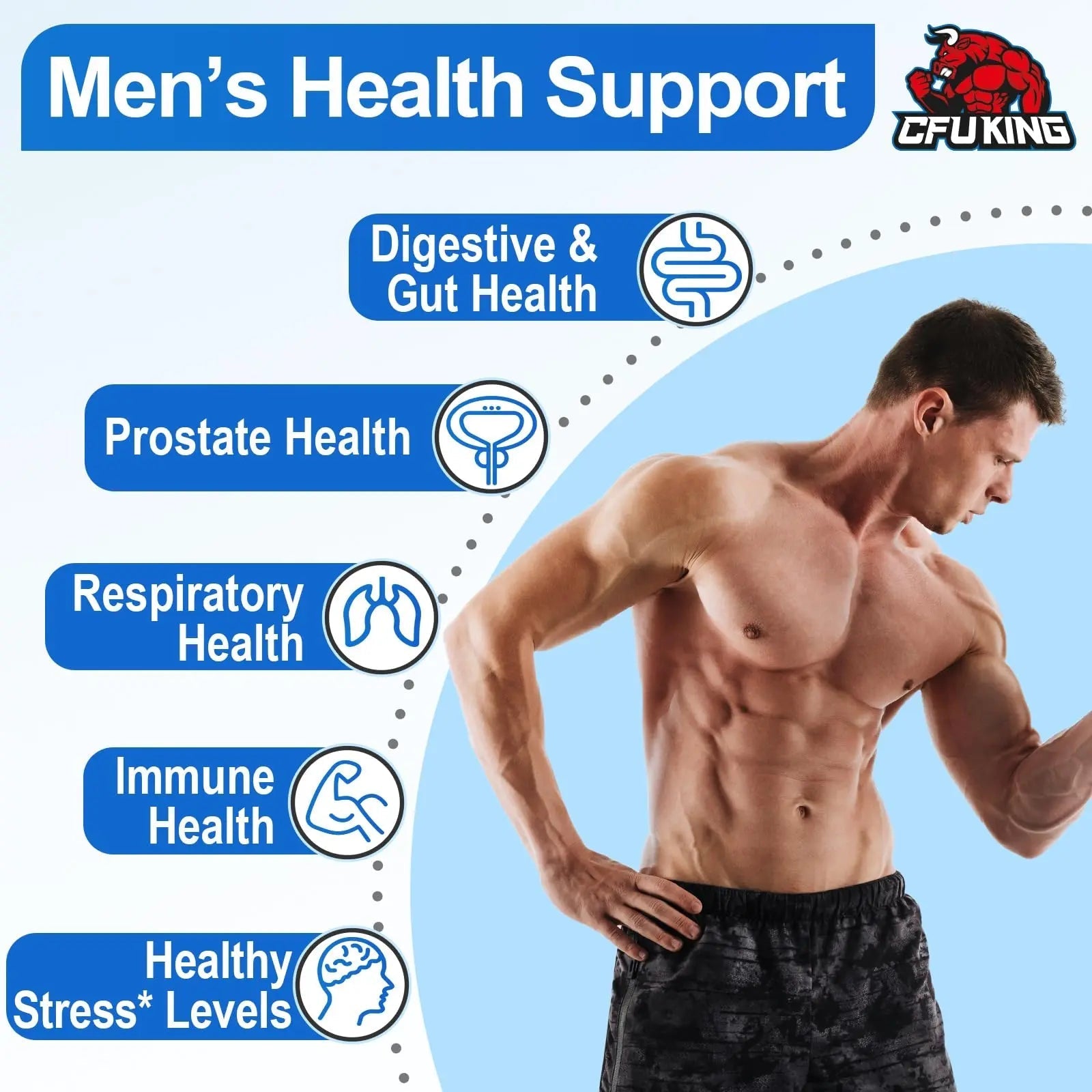 Probiotics for Men, 500 Billion CFU & 12 Mens Probiotic for Digestive Health + 4 Organic Prebiotic Fiber, for Digestive, Gut, Immune Health, Bloating, Gas, Energy Support, Shelf Stable - 120 Capsules CFUKING buy australia supplements
