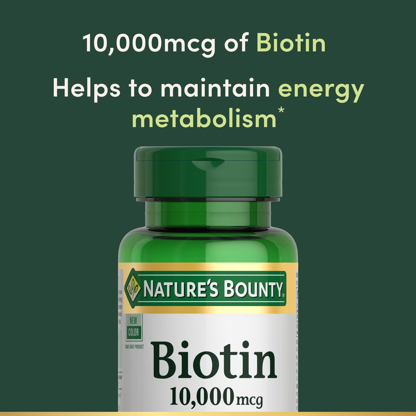 Nature's Bounty Biotin Hair Skin and Nails Vitamins, Supports Healthy Hair, Skin and Nails, 10,000 mcg, 120 Softgels (Pack of 1) Nature's Bounty