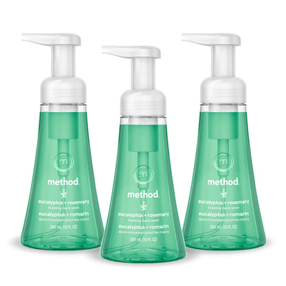 method Foaming Hand Wash, Eucalyptus + Rosemary, 10 fl oz, 3 pack Method