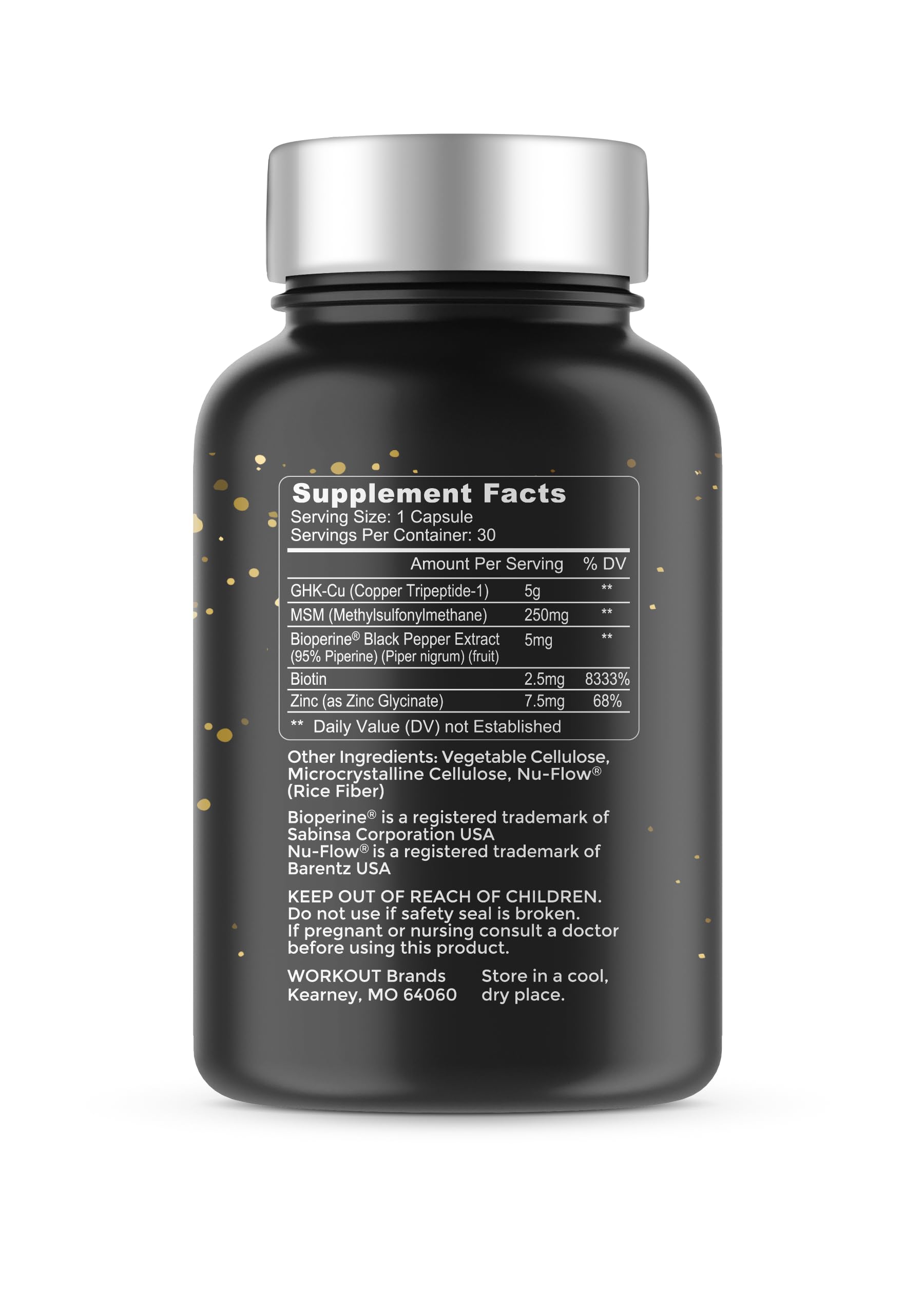 TheaWell GHK-Cu Copper Tripeptide-1, 5mg with MSM, Biotin, Zinc, Bioperine Black Pepper Extract, Dermal Regeneration, Hair Skin and Nails Support, 30 Vegan Capsules, Made in USA TheaWell buy australia supplements