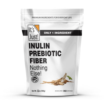 It's Just! - Inulin Prebiotic Fiber, Water Soluble, Chicory Root Powder, Promotes Gut Health, Made in USA, Product of Belgium, Vegan/Keto Friendly It's Just!