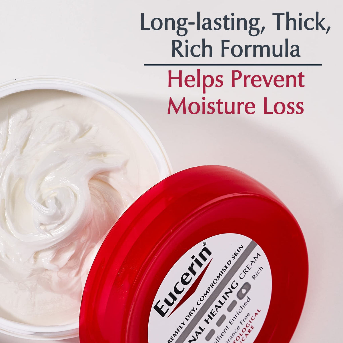Eucerin Original Healing Cream, Emollient Enriched, 2 x 16 OZ Eucerin