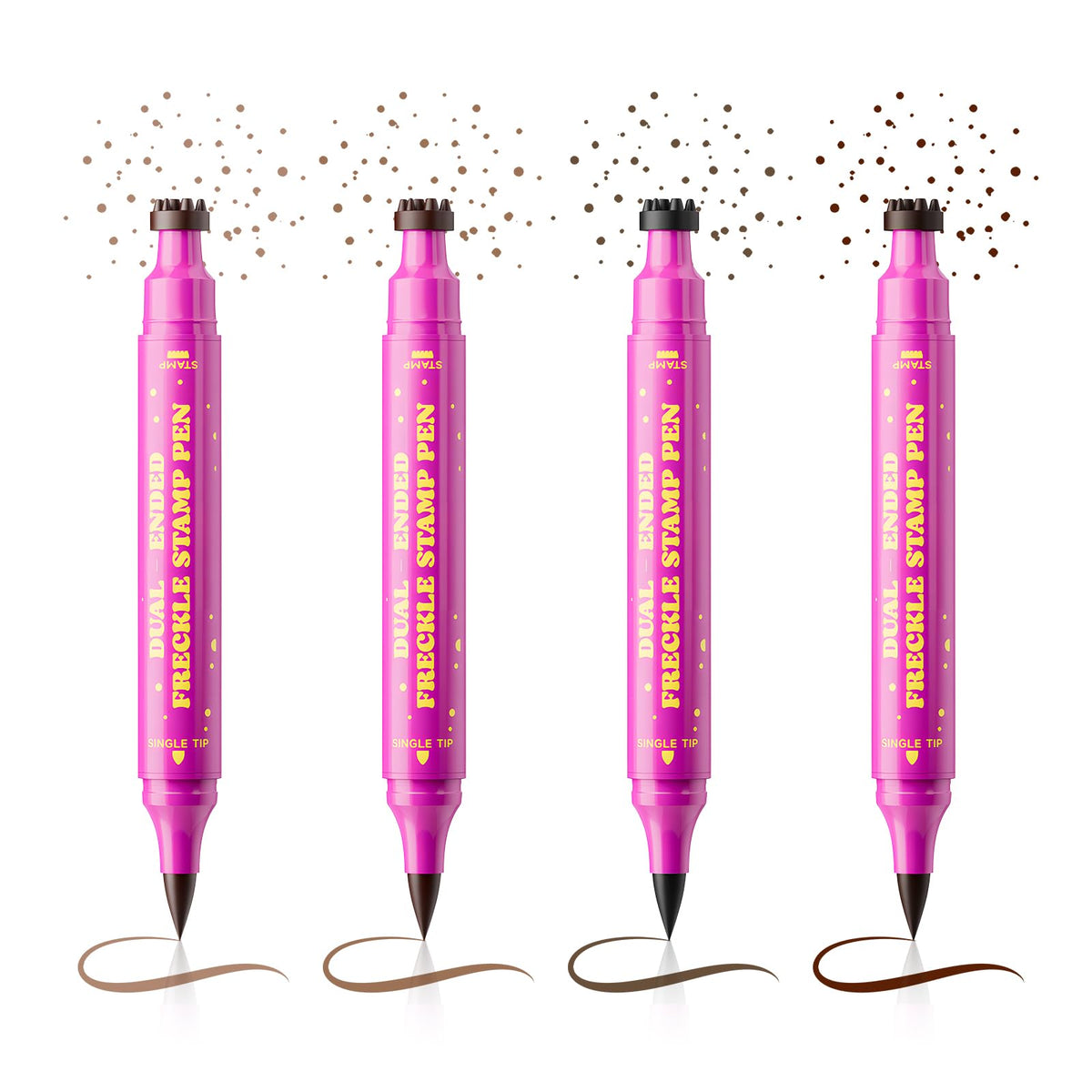 Dual-Ended Freckle Stamp Pen,Sponge Stamp & Precision Tip,Mousy Brown 02 Jolilab