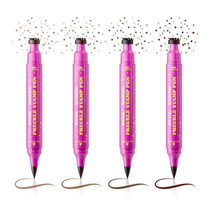 Dual-Ended Freckle Stamp Pen,Sponge Stamp & Precision Tip,Mousy Brown 02 Jolilab