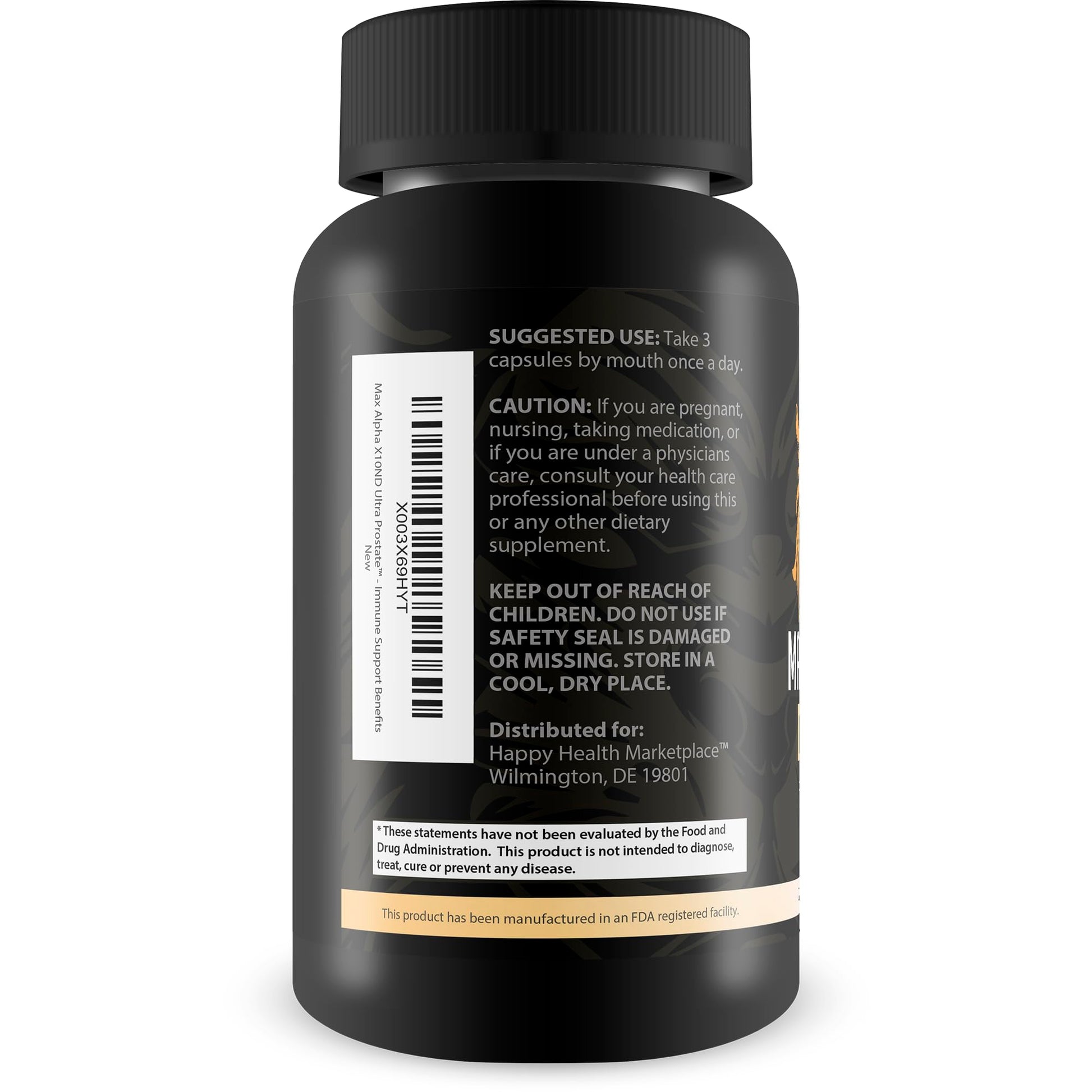 Max Alpha X10ND Ultra Prostate - T Prostate Support for Men - Promote Energy & Endurance - Blood Flow Support for Prostate Health with Vitamin D, Ginseng, Green Tea, & Zinc - Immune Support Benefits Happy Health Marketplace buy australia supplements