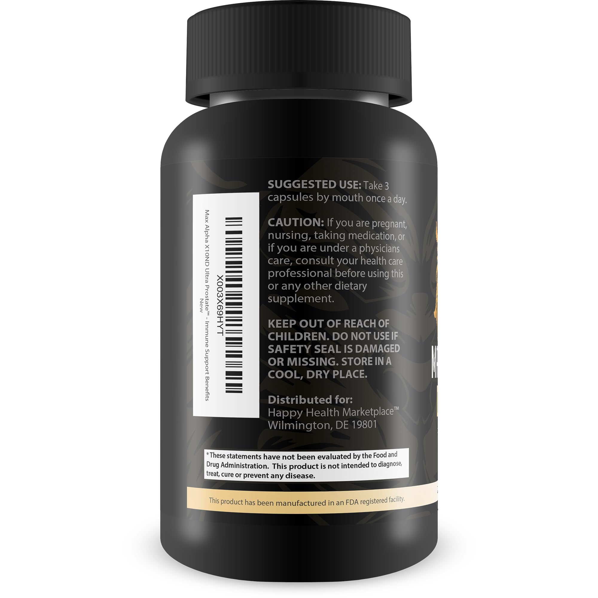 Max Alpha X10ND Ultra Prostate - T Prostate Support for Men - Promote Energy & Endurance - Blood Flow Support for Prostate Health with Vitamin D, Ginseng, Green Tea, & Zinc - Immune Support Benefits Happy Health Marketplace buy australia supplements
