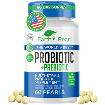 Earth's Pearl Probiotics for Women & Men & Kids - Pearl-Shaped Probiotic & Prebiotics with BIO-Tract®, 4 Billion CFU, Gut Health Support (60-Day Supply) Earth's Pearl buy australia supplements