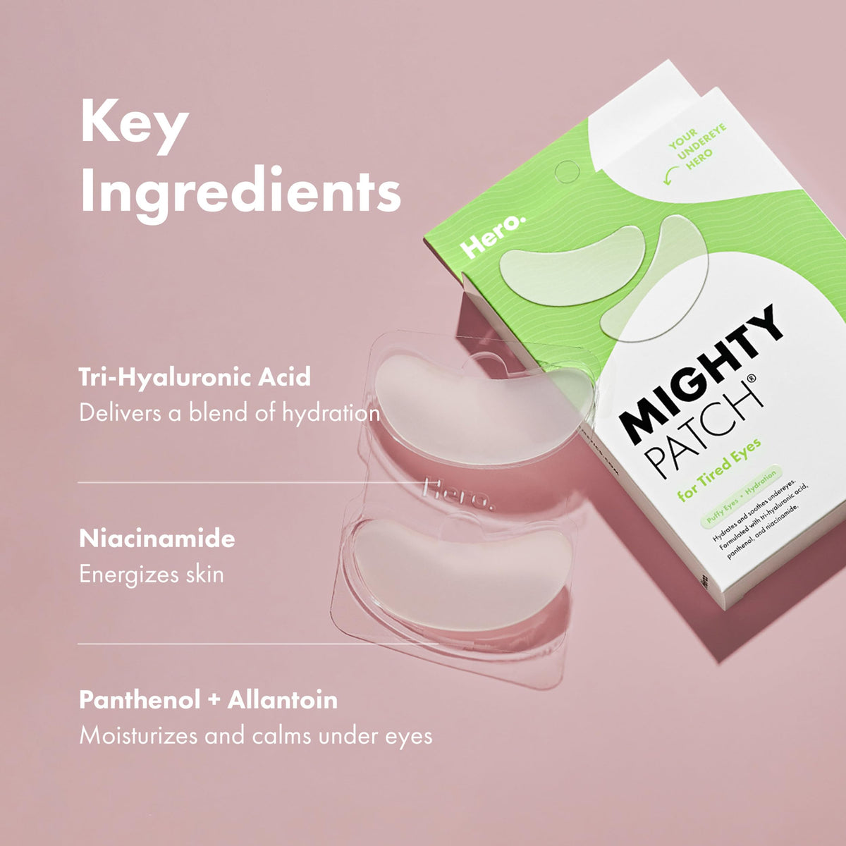 HERO COSMETICS Mighty Patch for Tired Eyes Patches, 6 Count Mighty Patch