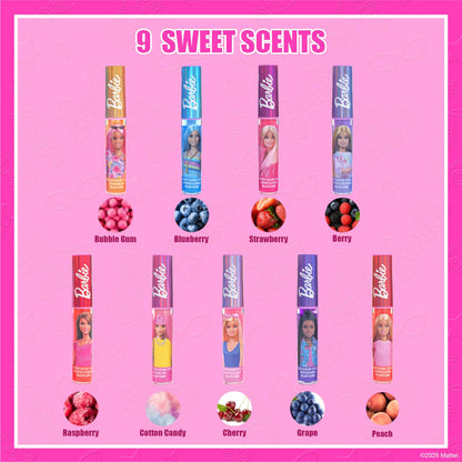 Barbie Lip Gloss Set with Display Stand, Plant-Based, Ages 3+ Townley Girl