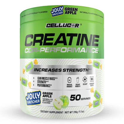 Cellucor Creatine Powder, Jolly Rancher Green Apple - Increases Strength, Lean Muscle Mass & Endurance, Micronized Creatine for Fast Absorption, Cellucor