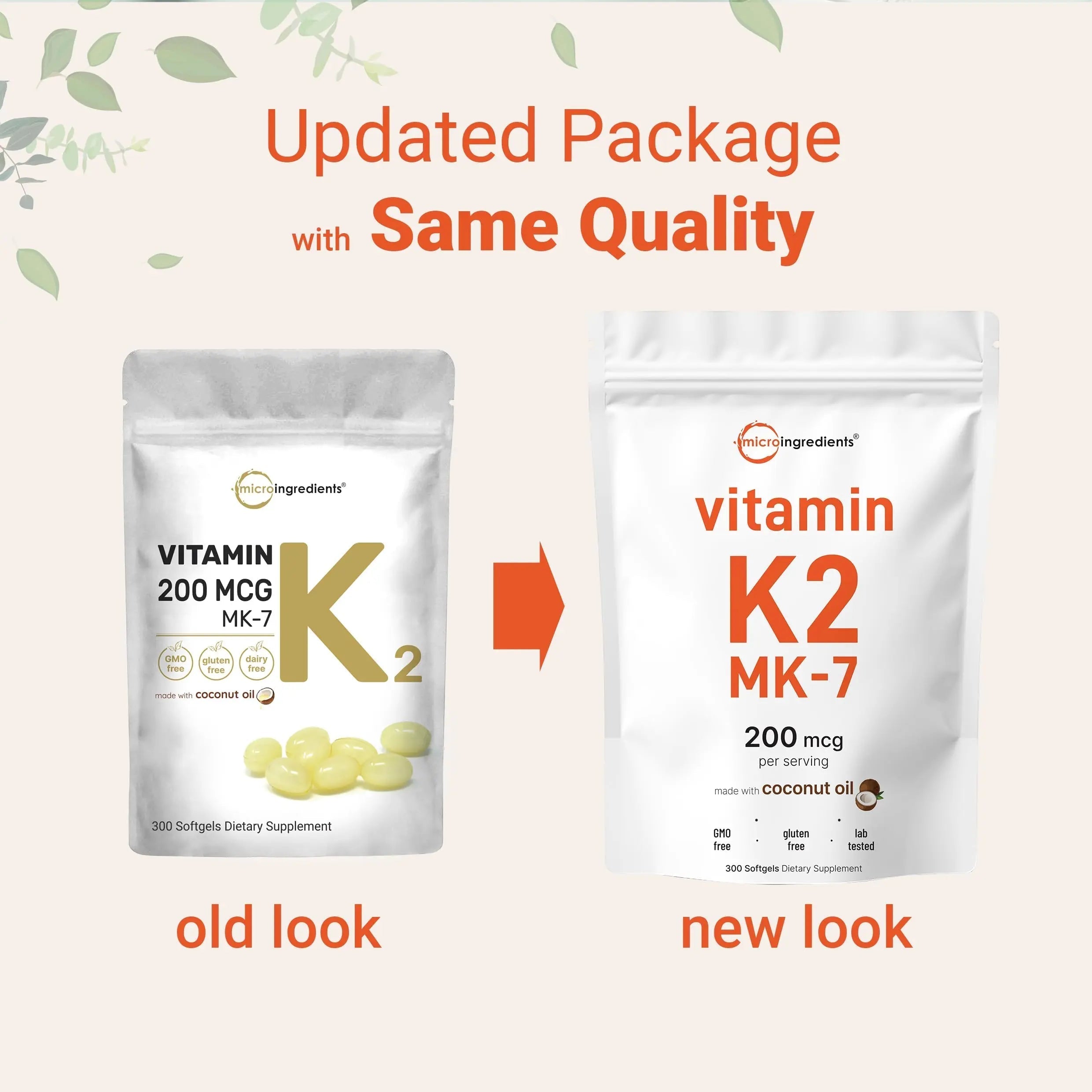 Micro Ingredients Vitamin K2 MK-7 Supplement, 200 mcg Per Serving, 300 Coconut Oil Softgles | Easily Absorbed, Active Menaquinone Form | Micro Ingredients buy australia supplements