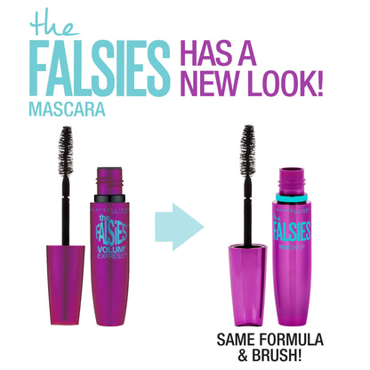 Maybelline Volum' Express Falsies Volumizing, Washable Mascara, Blackest Black, 1 Count MAYBELLINE