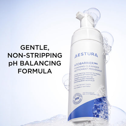 AESTURA ATOBARRIER365 Gentle pH-Balanced Foaming Cleanser with Ceramides | Korean Face Wash for Skin Moisture Barrier Repair, Hydrating Formula, Suitable for Dry Skin, 150ML / 5.07 oz. AESTURA