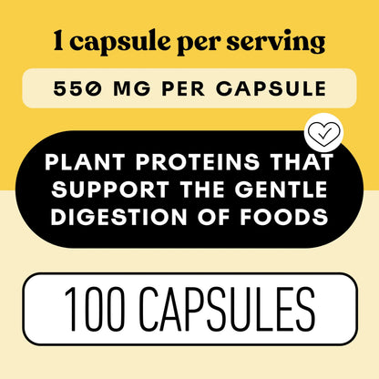 Complete Natural Products Digestive Enzyme Capsules, 550mg, 100ct | Plant-Based Formula Complete Natural Products