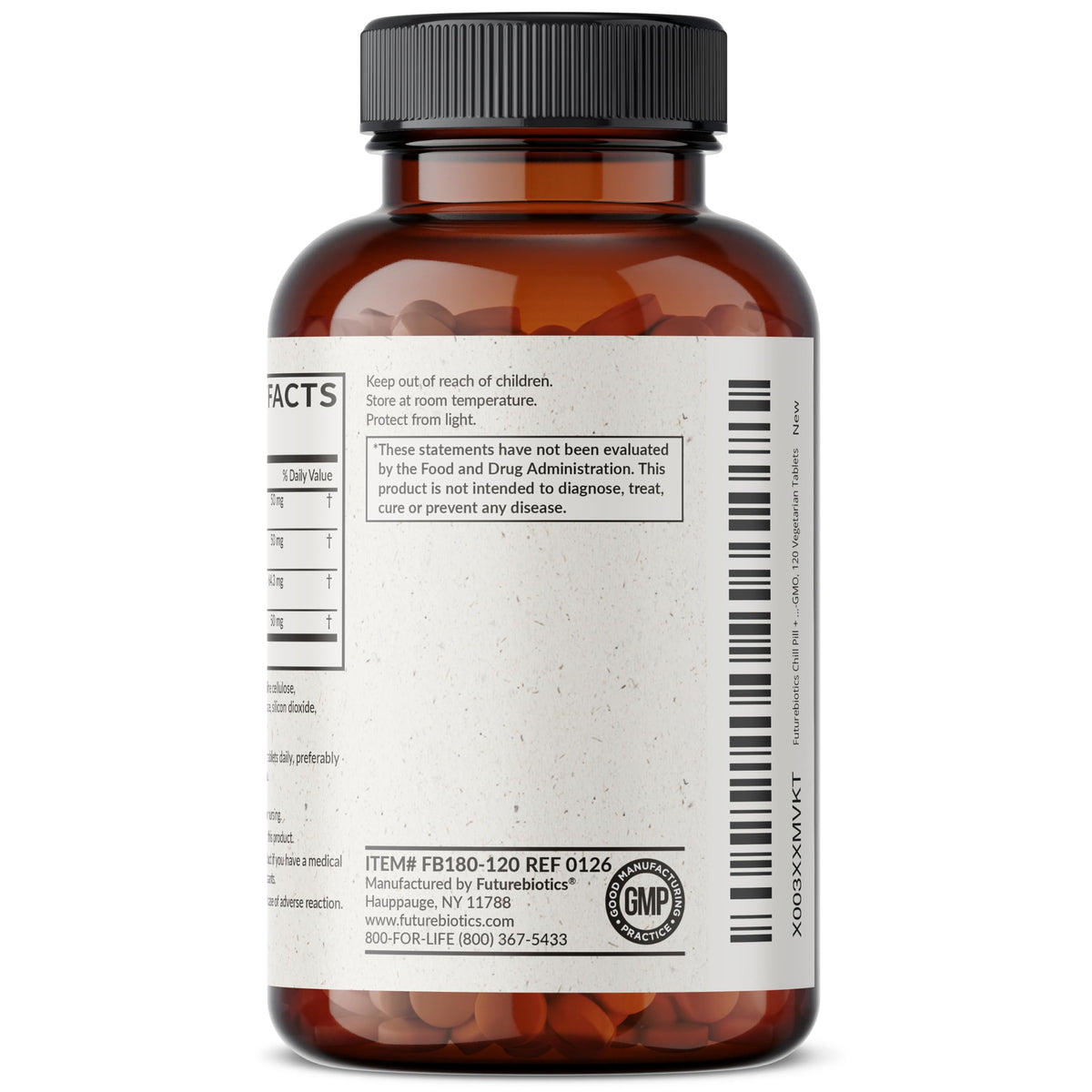 Futurebiotics Chill Pill + Ashwagandha, Rhodiola, St. John’s Wort, & L-Theanine - Non-GMO, 120 Vegetarian Tablets Futurebiotics