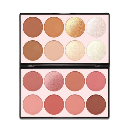 16 Colors Contour Palette Make up - Blush Highlighters Bronzer Powder All in one Makeup Palettes Contour Kit - Face Cosmetics Gifts for Women Beauty for Festivals (SET1) SPRINGSKY