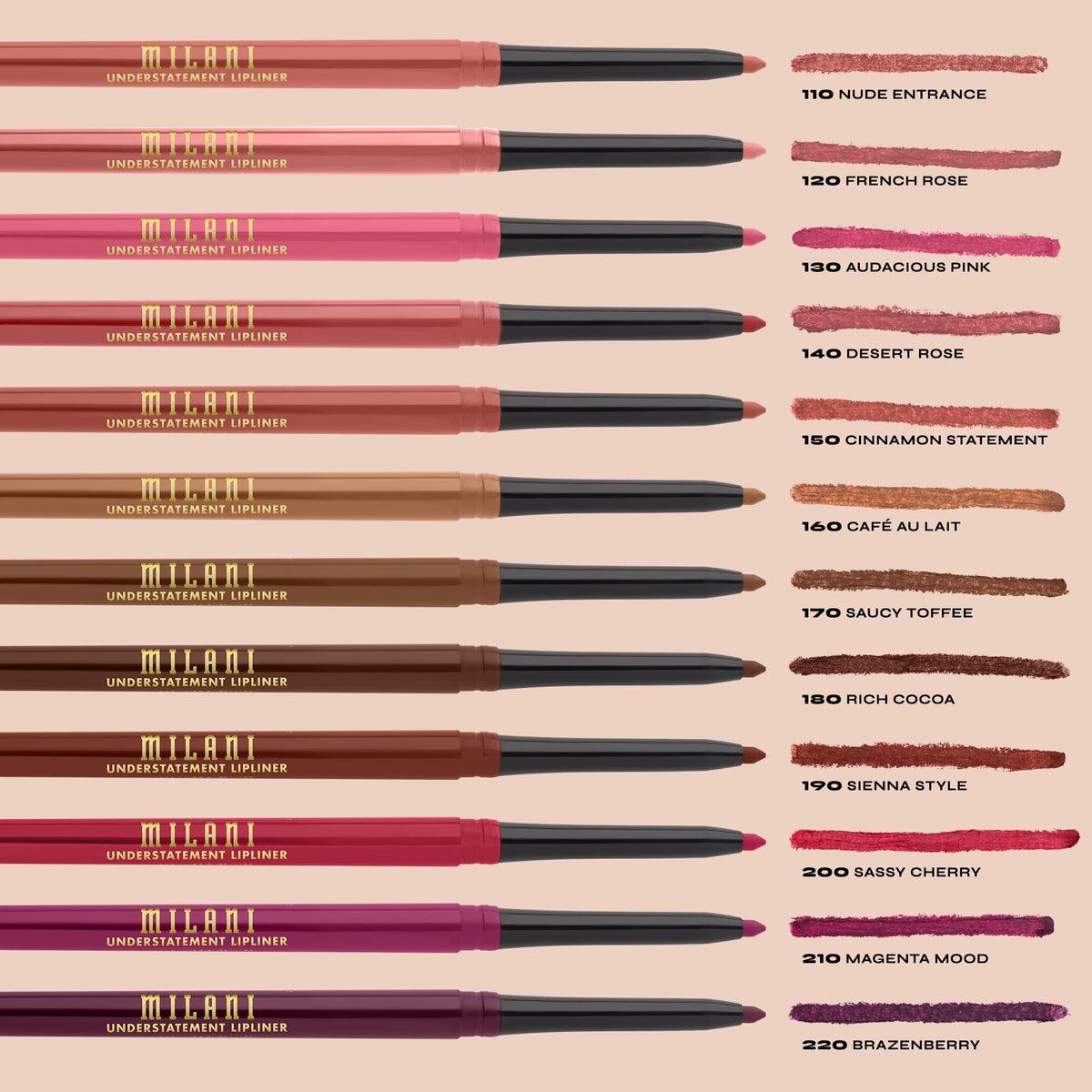 Milani Understatement Lip Liner Pencil - Retractable - Rich Cocoa Milani