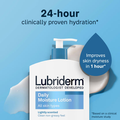 Lubriderm Daily Moisture Body Lotion + Pro-Ceramide, 24 fl. oz Lubriderm