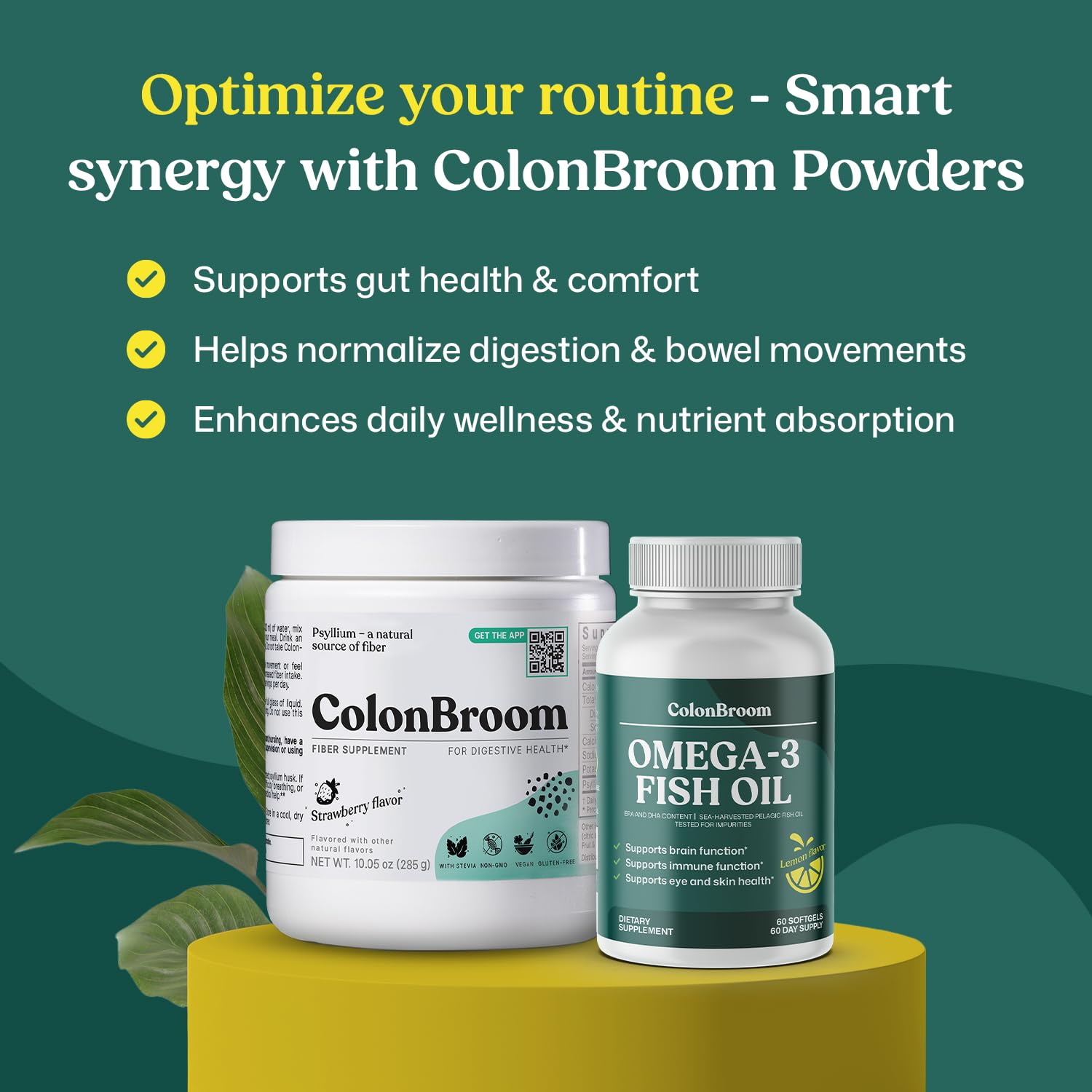 ColonBroom Omega 3 Fish Oil 2640 mg Softgels | Lemon Flavor | Daily Fish Oil Omega-3 Supplement for Women & Men with EPA & DHA | Gluten-Free, Non-GMO, Natural (60 Softgels, 2 Month Supply) ColonBroom buy australia supplements