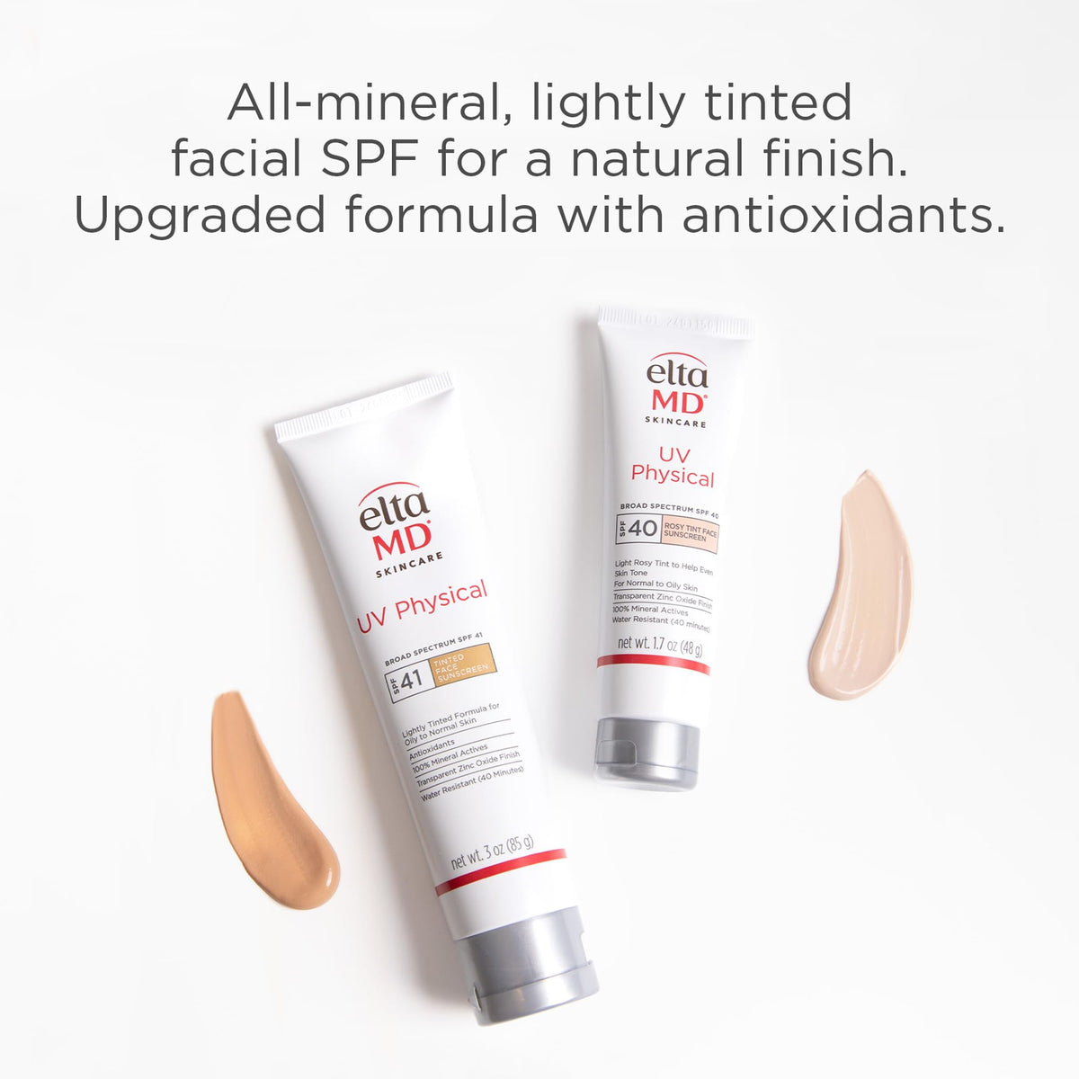 EltaMD UV Physical Tinted 100% Mineral Face Sunscreen, SPF 41, 3 oz EltaMD